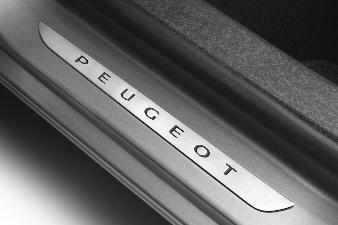 Peugeot 2008 Set Of 2 Front Door Sill Trims Brushed Stainless Steel