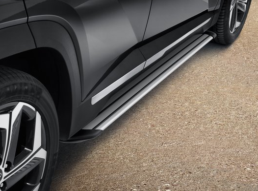 Hyundai Tucson Side Steps, Rugged, with Black Accent-Except PHEV models