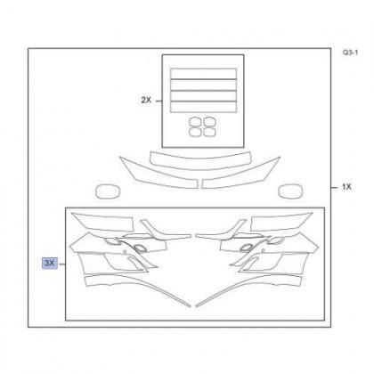 Vauxhall Meriva B Protection Film - Front Bumper kit - Clear