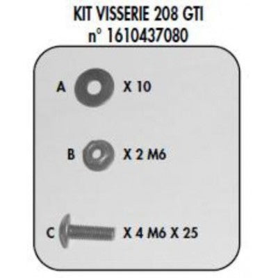 Peugeot 208 - Mud Flap Fixing Kit