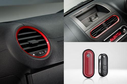 MG Metallic Grey & Red Vent Interior Pack - Red Key