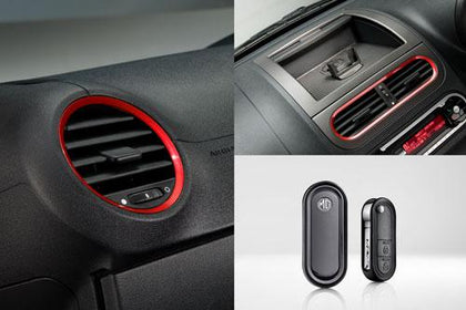 MG Metallic Grey & Red Vent Interior Pack - Black Key