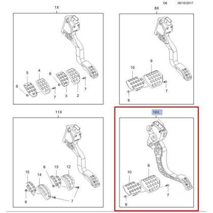 Vauxhall Crossland X Drive Foot Pedal Replacement Covers - Automatic