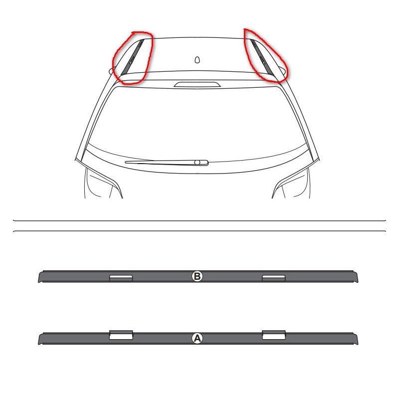 DS Automobiles Set of 2 Roof Trims - DS 3