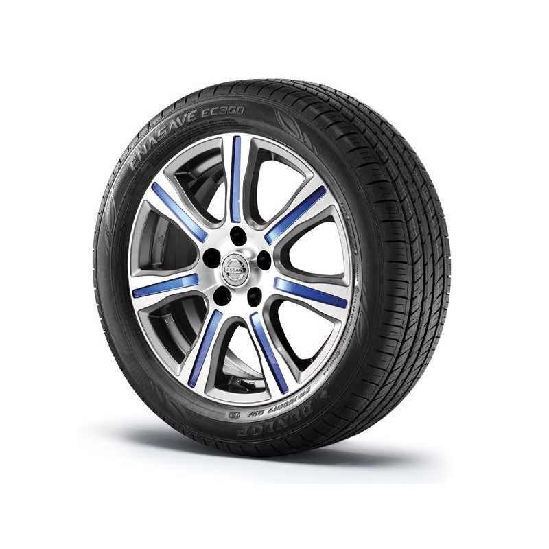 Nissan  Alloy Wheel 17", Dark Grey D-Cut With Blue Strip -LEAF