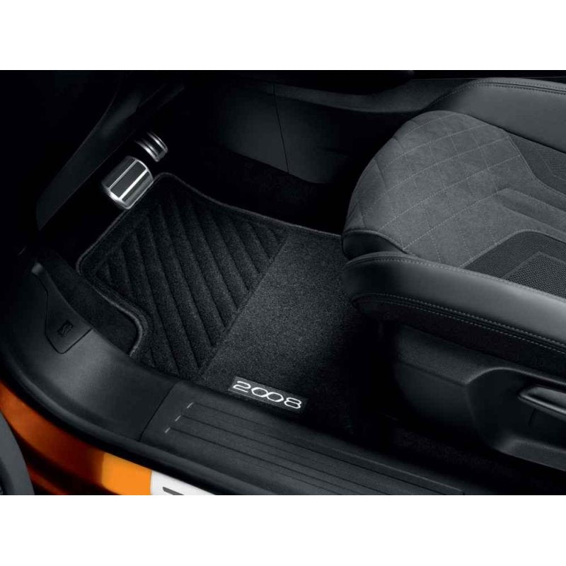 Genuine Leather Car Floor Mats For Peugeot 2008 2014-2019