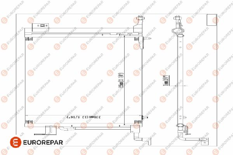 Eurorepar - Citroen / Peugeot - Air Conditioning Condenser - E163305