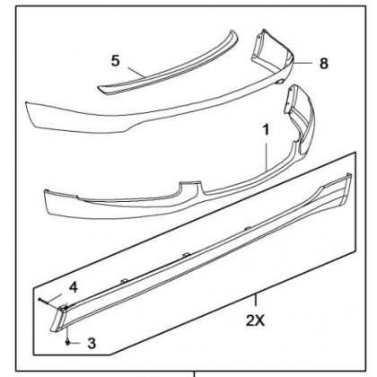 Vauxhall Insignia GTC Line Exterior Styling Pack Skirts/Sills Kit