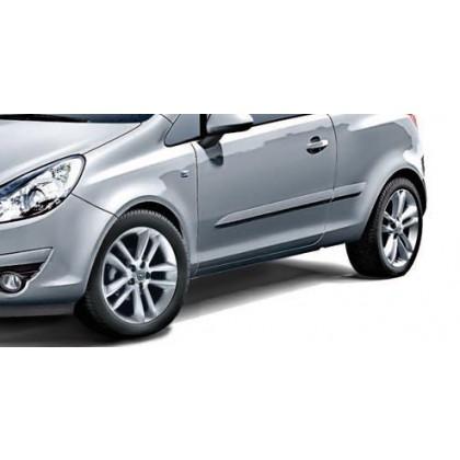 Vauxhall Corsa D 3-dr Body Side Protection Moulding Kit - Light Silver