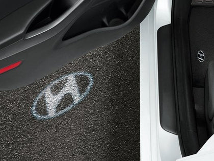 Hyundai LED Door Projectors, Hyundai Logo - Ioniq
