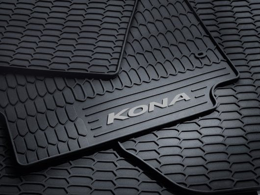 Hyundai Floor Mats, All Weather, With Grey Accent - KONA