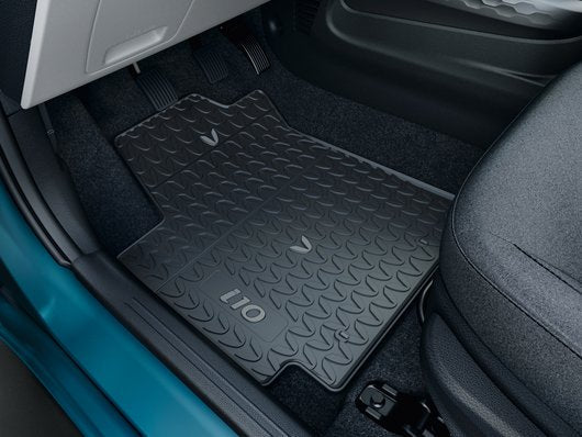 Hyundai Rubber Floor Mats With Grey Accent - i10 Compact